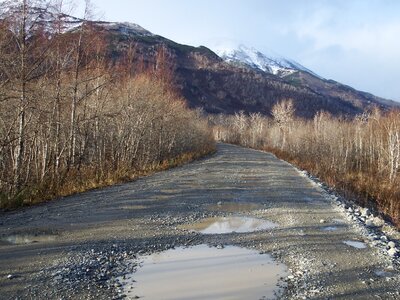 Dirt the roads after the rain photo