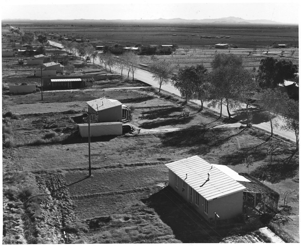 Near Coolidge, Arizona. View of Casa Grande cooperative farm in third year of operation. See testimo . . . - NARA - 522488