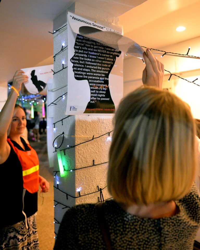 Navy families Take Back the Night for Domestic Violence and Sexual Assault Awareness 161104-N-QL164-006