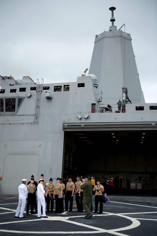 Navy Junior ROTC cadets tour PCU Anchorage. (8621841879)