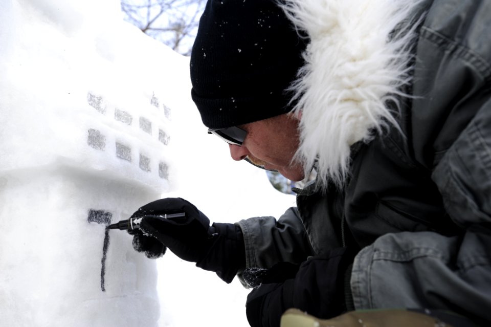 Navy Misawa snow team completes 2013 snow sculpture 130203-N-ZI955-137