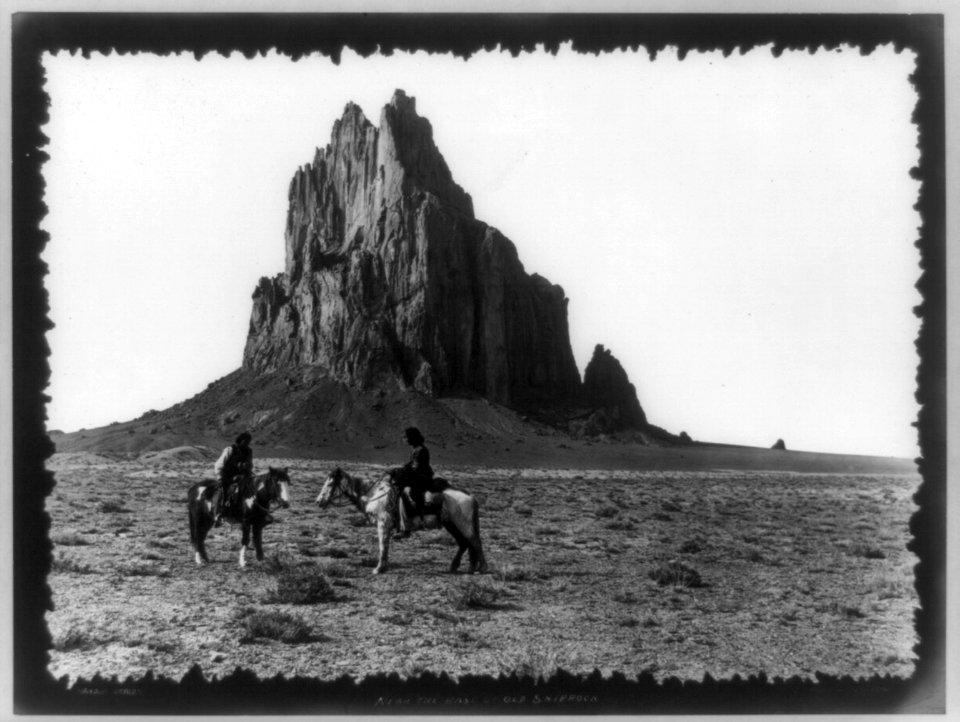 Near the base of Old Shiprock LCCN90708131