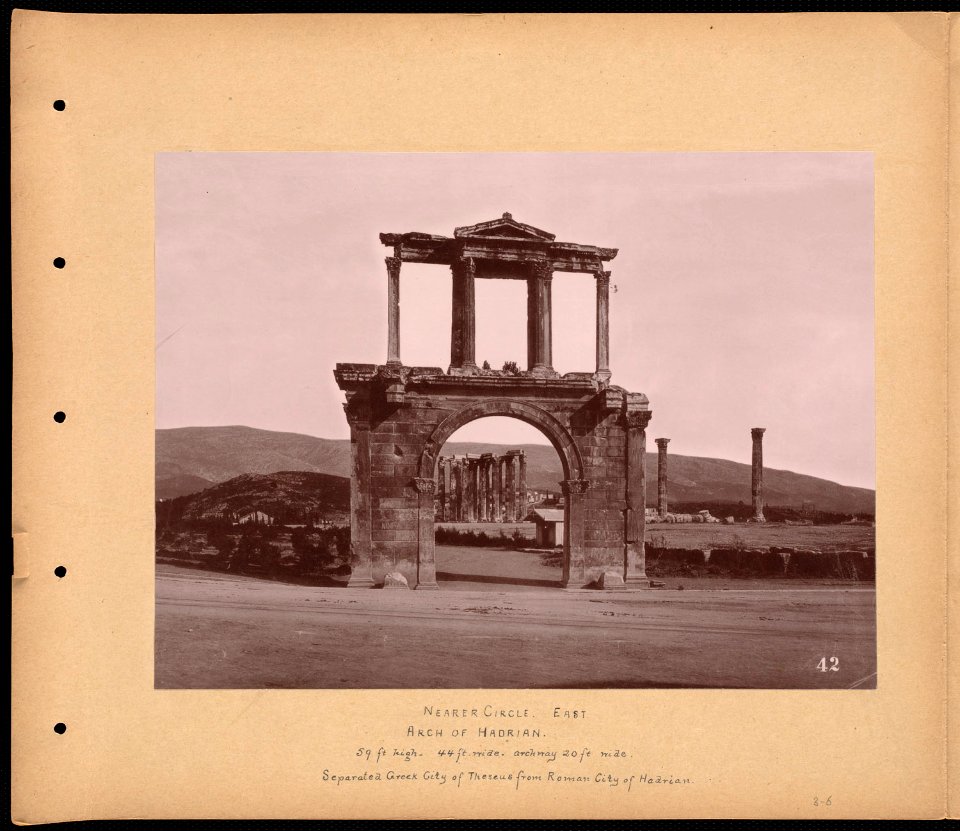 Nearer circle. East. Arch of Hadrian