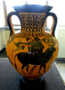 Neck amphora with Dionysos riding a bull, c. 510 AD, L 194 - Martin von Wagner Museum - Würzburg, Germany - DSC05601 photo