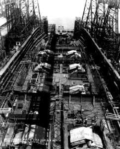 Navy Yard N.Y. 6-27-41 U.S.S. Iowa, B.B. 61 View about midship looking aft