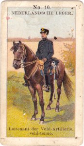 Nederlandsche leger No. 10. Luitenant de Veld-Artillerie, veld-tenue
