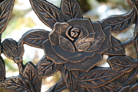 Cast iron park bench bronze colors