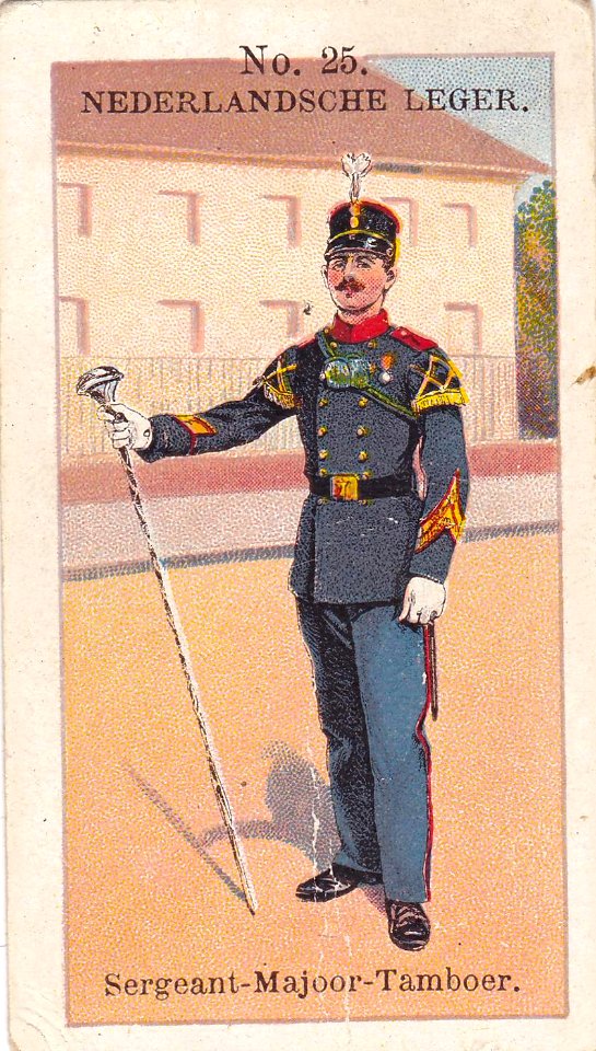 Nederlandsche leger No. 25. Sergeant-Majoor-Tamboer.