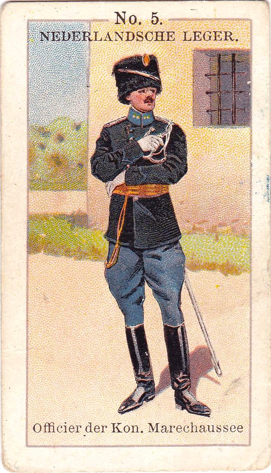 Nederlandsche leger No. 5. Officier der Kon. Marechaussee