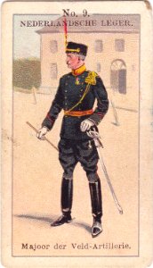 Nederlandsche leger No. 9. Majoor der Veld-Artillerie.