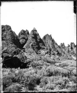 Needle Rock, near Wasatch, on the old stage road. Summit County, Utah. - NARA - 517349