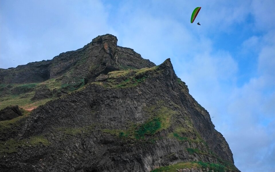 Landscape adventure paragliding