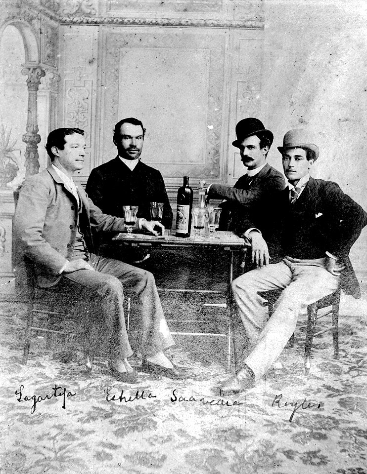 Neg. 15. Foto de Lagartija, Estella, Saavedra y Reyles