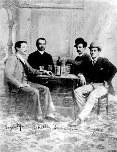 Neg. 15. Foto de Lagartija, Estella, Saavedra y Reyles