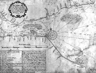 Neg. 51. Plano del Río de la Plata, 1758