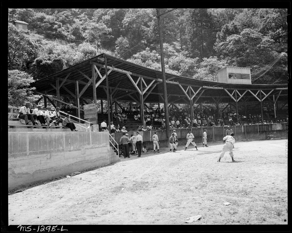Negro mine workers baseball team warming up before game. Welch, West Virginia. - NARA - 540770