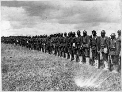 Negro Troops in France. Picture shows part of the 15th Regiment Infantry New York National Guard or . . . - NARA - 533488 photo