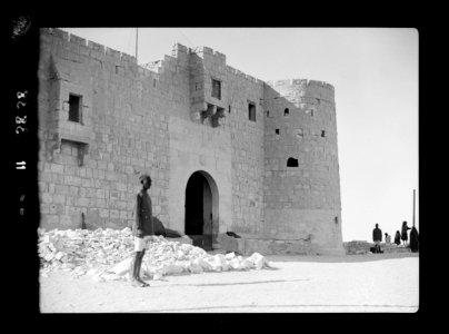 Nekhel. Ancient pilgrim fortress showing main entrance and corner tower LOC matpc.15583