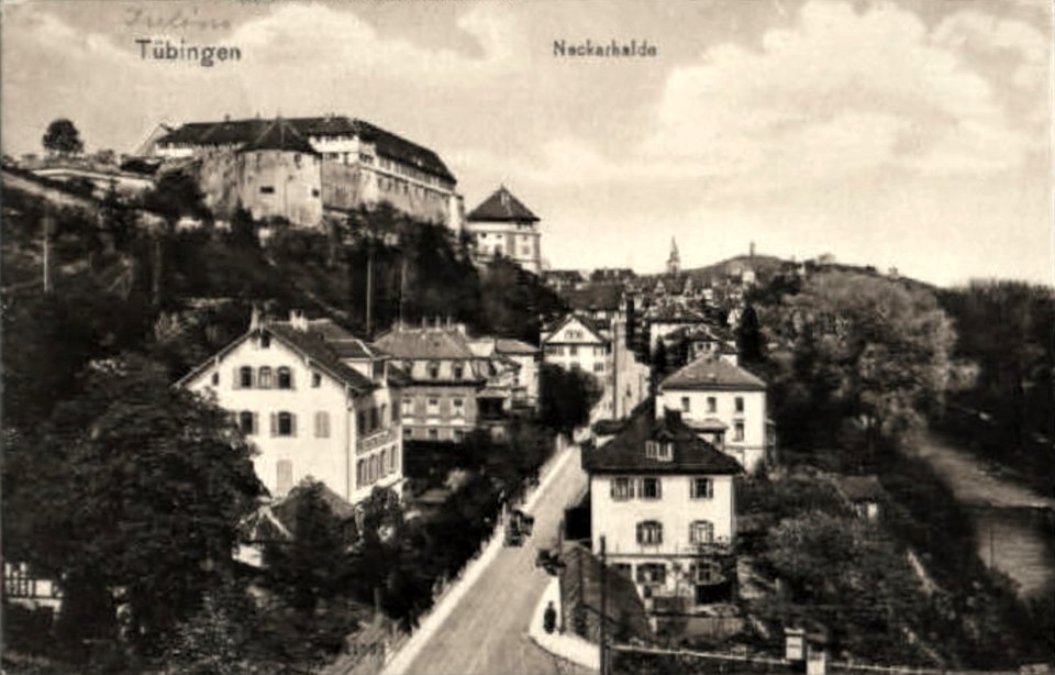 Neckarhalde und Hohentübingen (AK 1909)