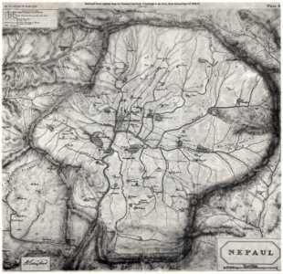 Nepaul valley map 1802 photo