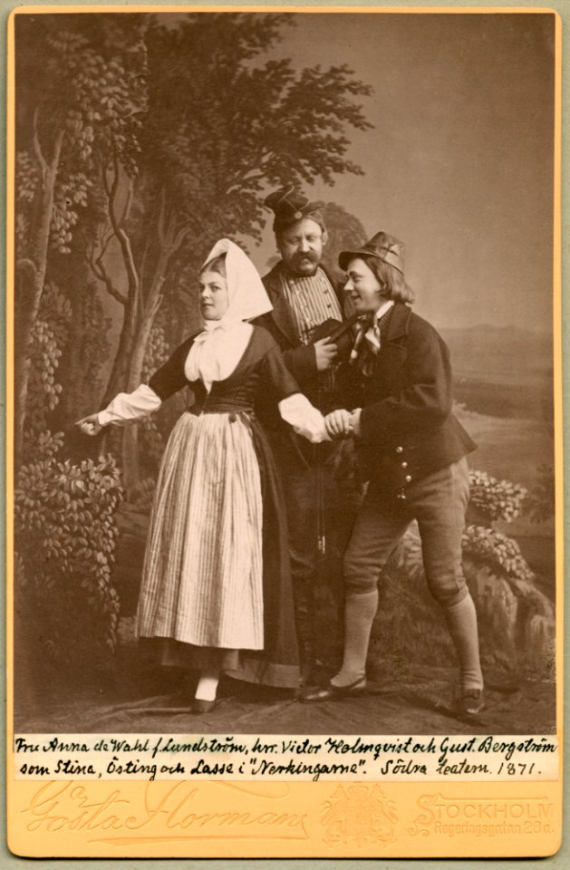 Nerkingarne, Södra teatern 1871. Rollporträtt - SMV - H2 141