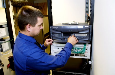 Network server and technician photo