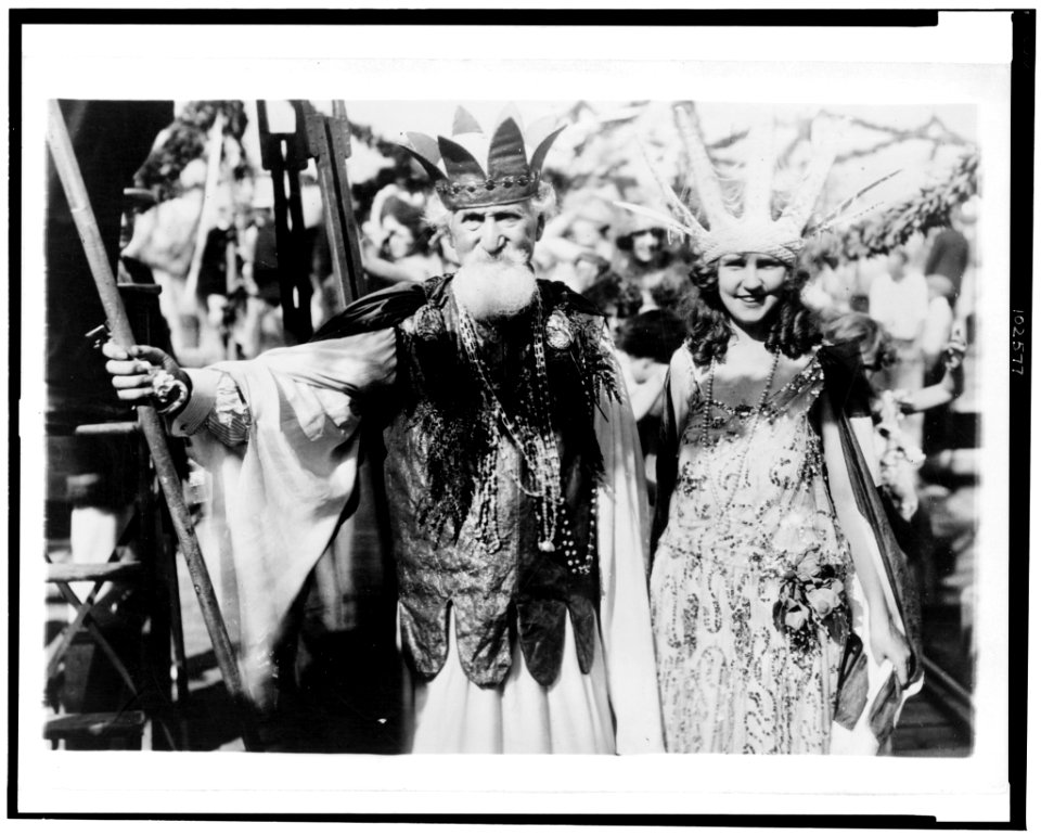 Neptune (Hudson Maxim), Miss America (Margaret Gorman) at Atlantic City Carnival, Sept. 7, 1922 - photo by Bain News Service, 225 Canal St., New York. LCCN91719090