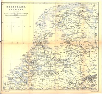 Nederland. (Pays-Bas.) — Kaart uit de gids Baedeker België & Holland 1897