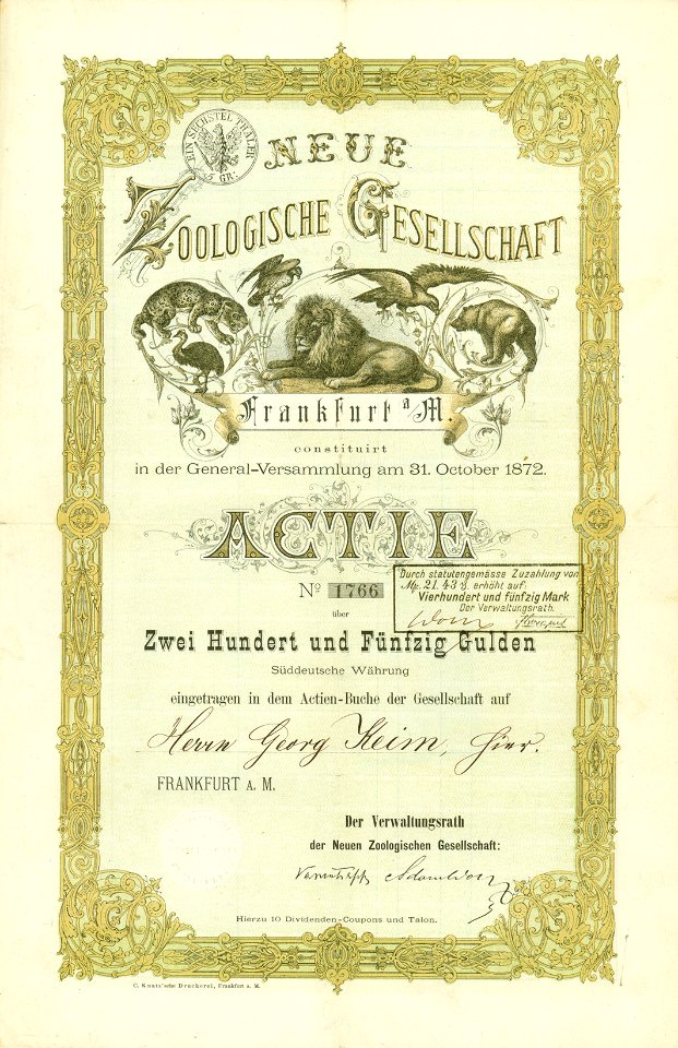 Neue Zoologische Gesellschaft 1872