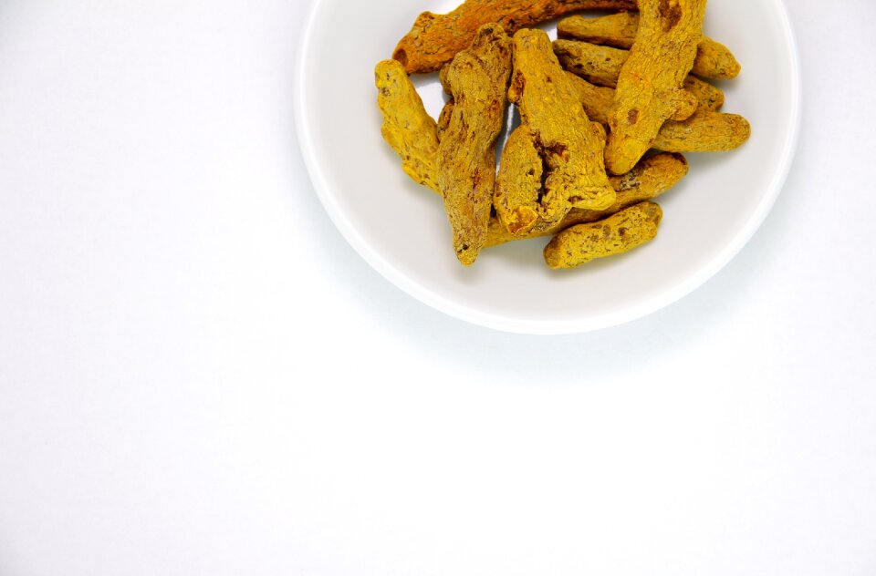 Health food white dish white background