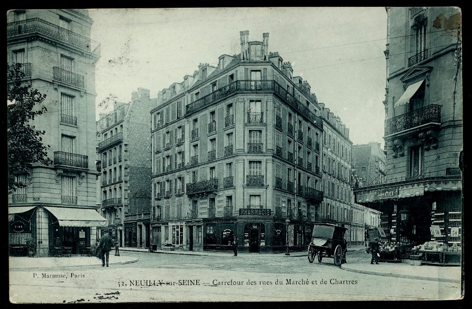 Neuilly-sur-Seine.Rue du Marché.Rue de Chartres