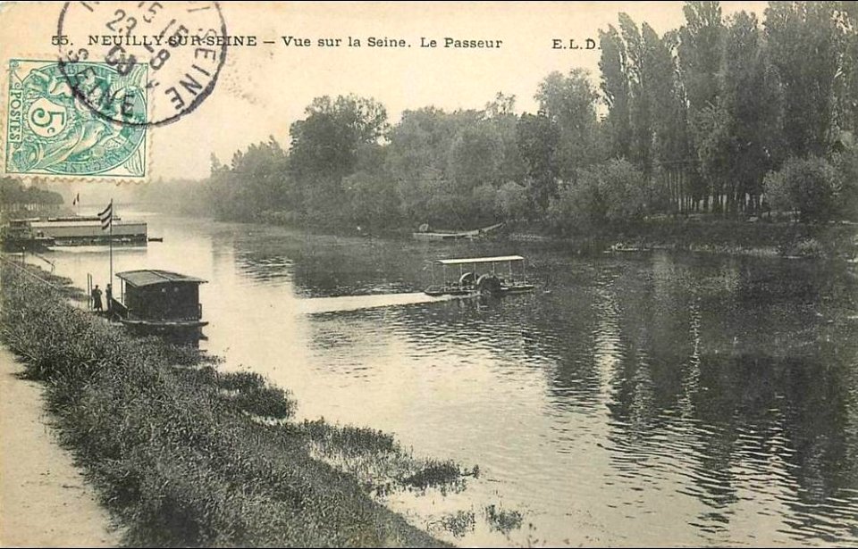 Neuilly-sur-Seine.Seine.Le passeur