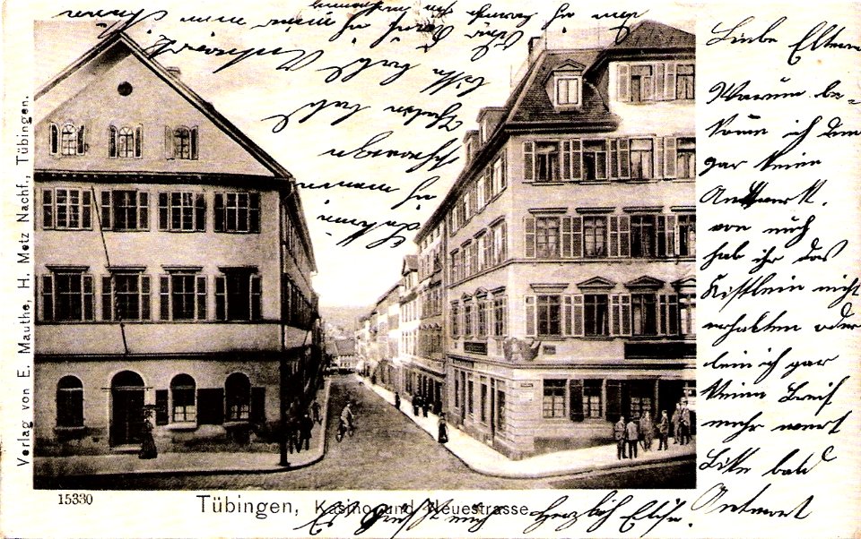 Neue Straße Tübingen (AK 15330 E Mauthe 1903 TPk118)