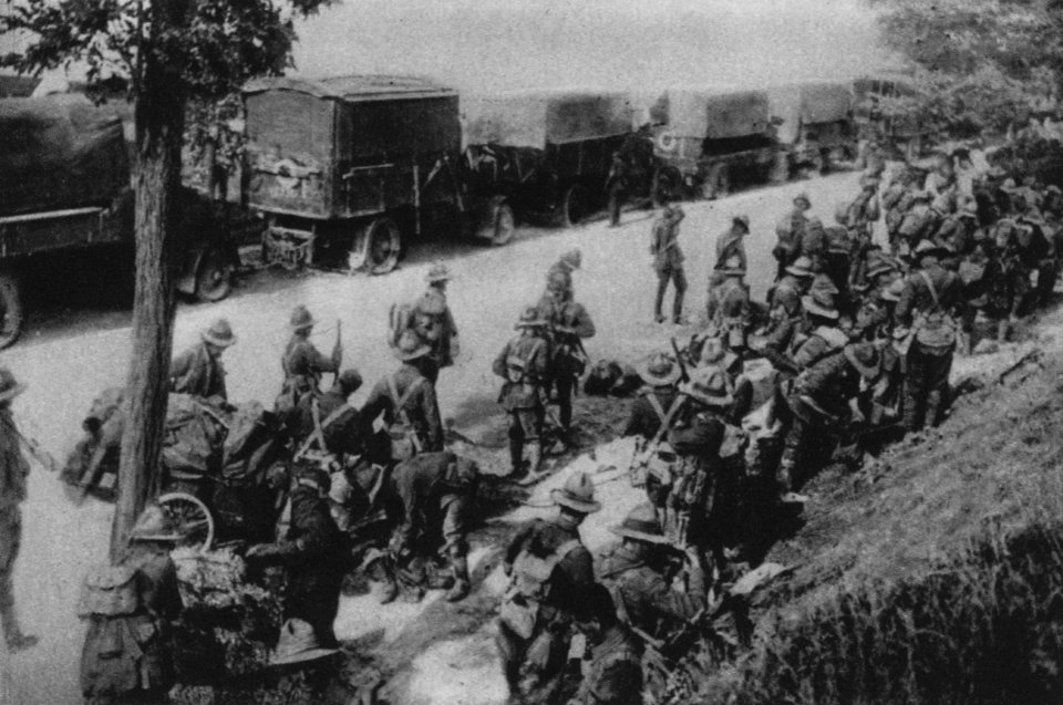 Neuseeländer auf der Strasse Amiens-Albert
