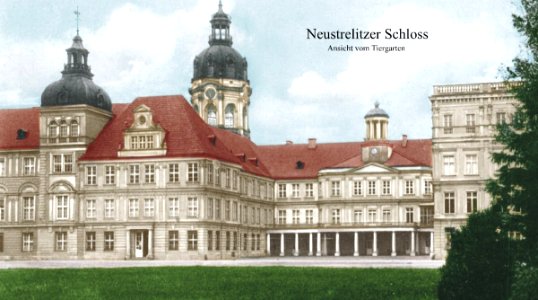 Neustrelitz Schloss 1912 Tiergarten Fassade