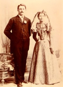 Nels & Anna Jensen 1897 photo
