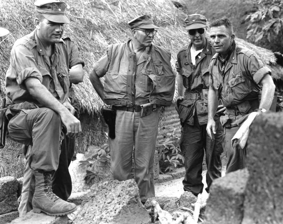 MG Fields and officer of 7th Marines, Vietnam 1966