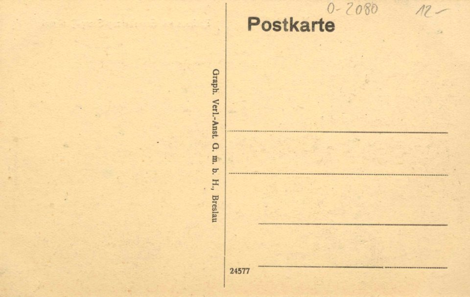 Neustrelitz, Mecklenburg-Vorpommern - Rathaus mit Großherzog-Georg-Denkmal (back) (Zeno Ansichtskarten)