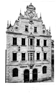 Neues Postgebäude, Theresienstraße 11, Nürnberg, Königl.Landesbauamt Nürnberg, Tafel 7,Kick Jahrgang II