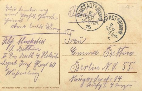 Neustadt a. d. Haardt, Rheinland-Pfalz - Bahnhof (back) (Zeno Ansichtskarten)