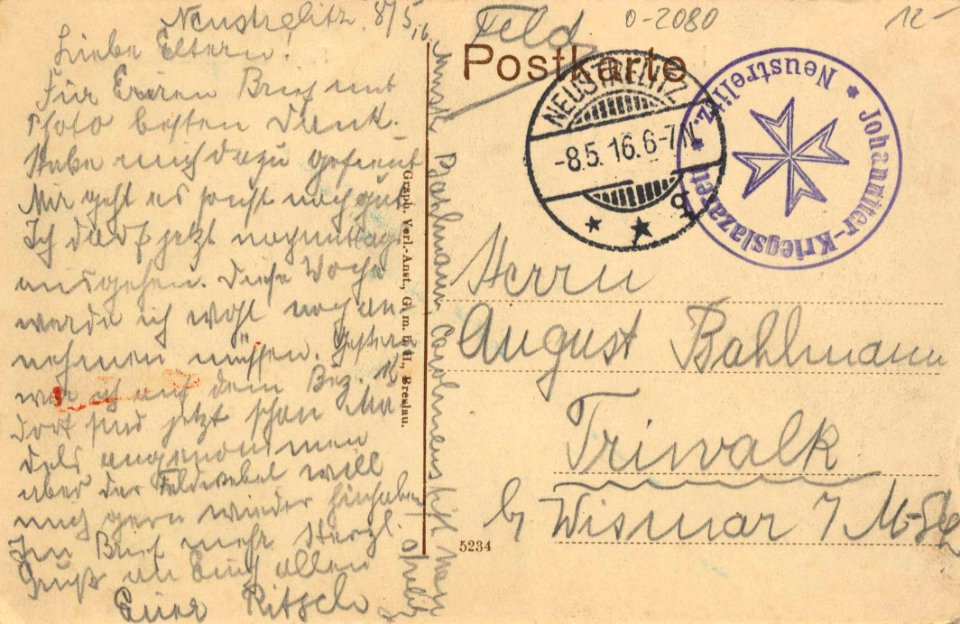 Neustrelitz, Mecklenburg-Vorpommern - Glambeckersee (back) (Zeno Ansichtskarten)