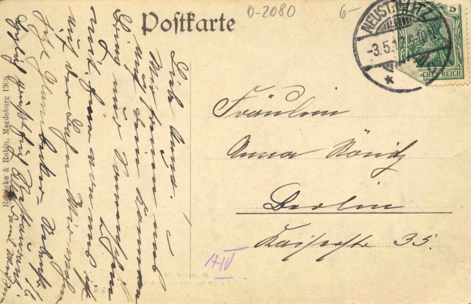 Neustrelitz, Mecklenburg-Vorpommern - Schlossgarten (2) (back) (Zeno Ansichtskarten)