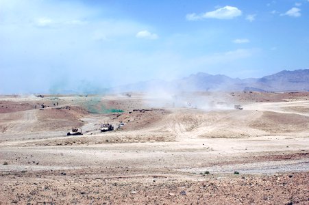 New Afghan A simulated ambush on an Afghan convoy is performed (4763178801)