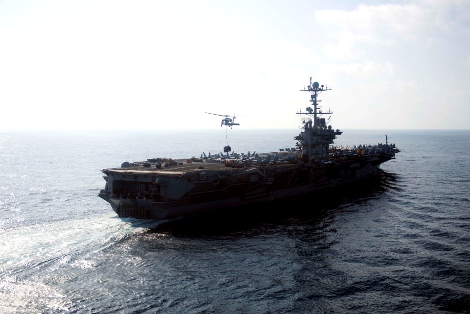 MH-60S Seahawk delivers cargo 131023-N-MV682-488