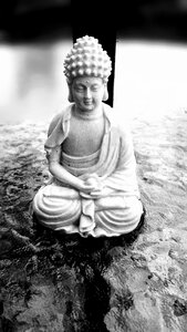 White buddha gray buddha photo