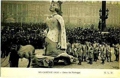 Mi-Carême 1906 - Place de la Concorde, la délégation portugaise 2