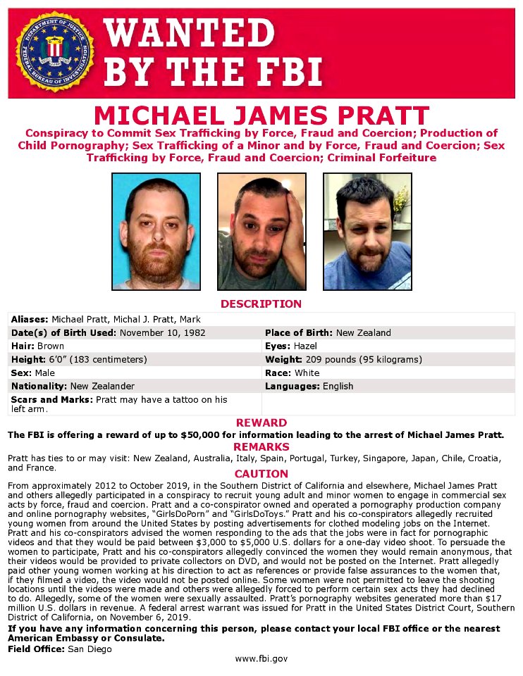 Michael James Pratt Wanted Poster (May 2021)