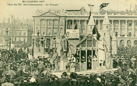 Mi-Carême 1907 Char du IIIème arrondissement