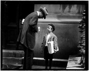 Michael Mc Nelis, 8 years old, a newsboy. This boy has just recovered from his second attack of pneumonia. Was found... - NARA - 523323