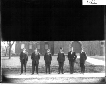 Miami University junior class members outside of Herron Gymnasium 1909 (3199634627) photo